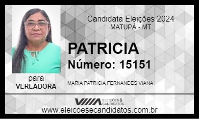 Candidato PATRICIA 2024 - MATUPÁ - Eleições