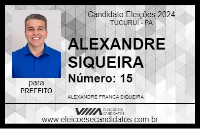 Candidato ALEXANDRE SIQUEIRA 2024 - TUCURUÍ - Eleições