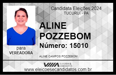 Candidato ALINE POZZEBOM 2024 - TUCURUÍ - Eleições