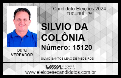 Candidato SILVIO DA COLÔNIA 2024 - TUCURUÍ - Eleições