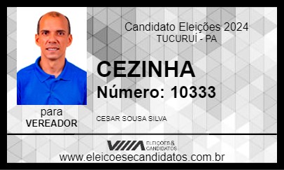 Candidato CEZINHA 2024 - TUCURUÍ - Eleições