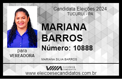 Candidato MARIANA BARROS 2024 - TUCURUÍ - Eleições