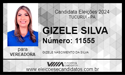 Candidato GIZELE SILVA 2024 - TUCURUÍ - Eleições