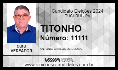 Candidato TITONHO 2024 - TUCURUÍ - Eleições