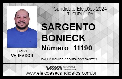 Candidato SARGENTO BONIECK 2024 - TUCURUÍ - Eleições