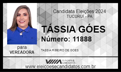 Candidato TÁSSIA GÓES 2024 - TUCURUÍ - Eleições