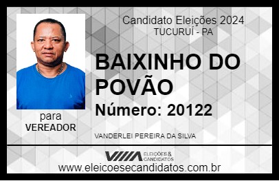 Candidato BAIXINHO DO POVÃO 2024 - TUCURUÍ - Eleições