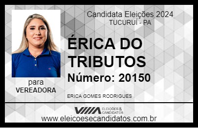 Candidato ÉRICA RODRIGUES 2024 - TUCURUÍ - Eleições