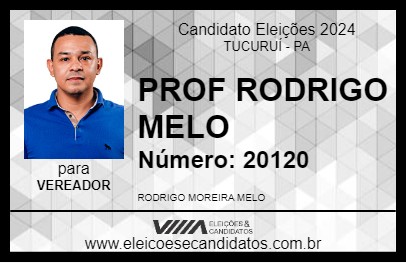 Candidato PROF RODRIGO MELO 2024 - TUCURUÍ - Eleições