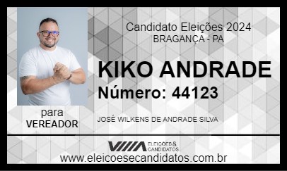 Candidato KIKO ANDRADE 2024 - BRAGANÇA - Eleições