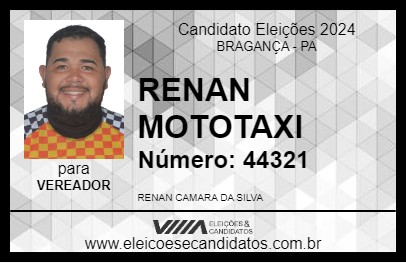 Candidato RENAN MOTOTAXI 2024 - BRAGANÇA - Eleições