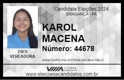 Candidato KAROL MACENA 2024 - BRAGANÇA - Eleições