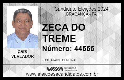 Candidato ZECA DO TREME 2024 - BRAGANÇA - Eleições