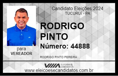 Candidato RODRIGO PINTO 2024 - TUCURUÍ - Eleições