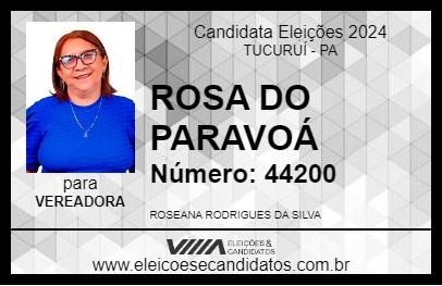 Candidato ROSA DO PARAVOÁ 2024 - TUCURUÍ - Eleições