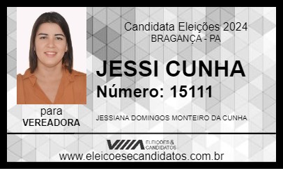 Candidato JESSI CUNHA 2024 - BRAGANÇA - Eleições