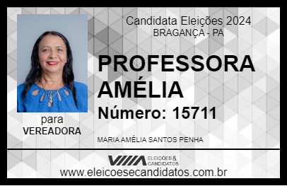 Candidato PROFESSORA AMÉLIA 2024 - BRAGANÇA - Eleições