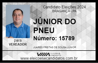 Candidato JÚNIOR DO PNEU 2024 - BRAGANÇA - Eleições