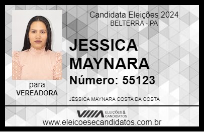 Candidato JESSICA MAYNARA 2024 - BELTERRA - Eleições