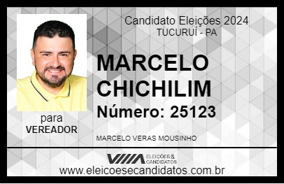 Candidato MARCELO CHICHILIM 2024 - TUCURUÍ - Eleições