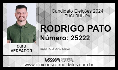 Candidato RODRIGO PATO 2024 - TUCURUÍ - Eleições