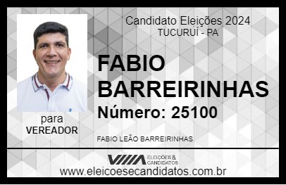 Candidato FABIO BARREIRINHAS 2024 - TUCURUÍ - Eleições