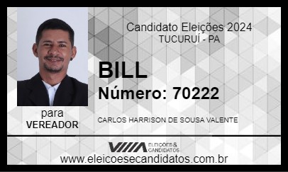 Candidato BILL 2024 - TUCURUÍ - Eleições