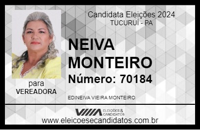 Candidato NEIVA MONTEIRO 2024 - TUCURUÍ - Eleições