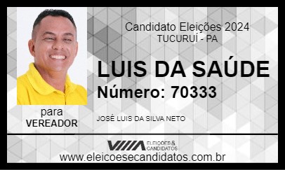 Candidato LUIS DA SAÚDE 2024 - TUCURUÍ - Eleições