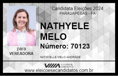 Candidato NATHYELE MELO 2024 - PARAUAPEBAS - Eleições