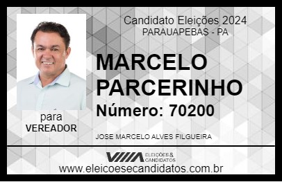 Candidato MARCELO PARCERINHO 2024 - PARAUAPEBAS - Eleições