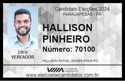 Candidato HALLISON PINHEIRO 2024 - PARAUAPEBAS - Eleições