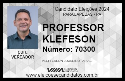 Candidato PROFESSOR KLEFESON 2024 - PARAUAPEBAS - Eleições