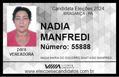 Candidato NADIA MANFREDI 2024 - BRAGANÇA - Eleições