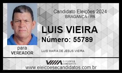 Candidato LUIS VIEIRA 2024 - BRAGANÇA - Eleições