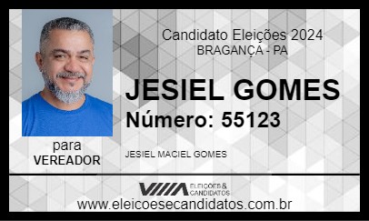 Candidato JESIEL GOMES 2024 - BRAGANÇA - Eleições