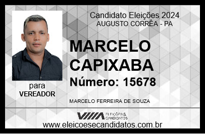 Candidato MARCELO CAPIXABA 2024 - AUGUSTO CORRÊA - Eleições