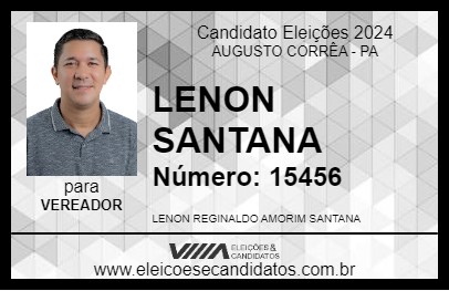 Candidato LENON SANTANA 2024 - AUGUSTO CORRÊA - Eleições