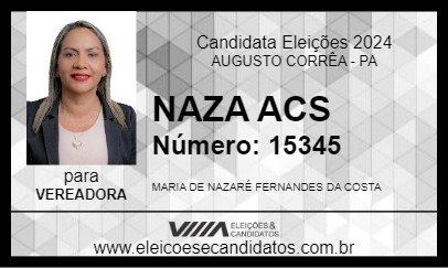 Candidato NAZA ACS 2024 - AUGUSTO CORRÊA - Eleições