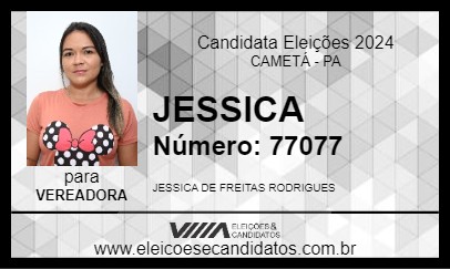 Candidato JESSICA 2024 - CAMETÁ - Eleições