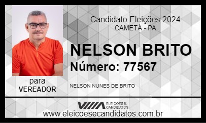 Candidato NELSON BRITO 2024 - CAMETÁ - Eleições