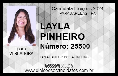 Candidato LAYLA PINHEIRO 2024 - PARAUAPEBAS - Eleições