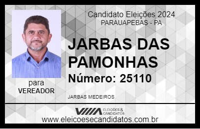 Candidato JARBAS DAS PAMONHAS 2024 - PARAUAPEBAS - Eleições