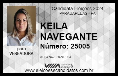 Candidato KEILA NAVEGANTE 2024 - PARAUAPEBAS - Eleições