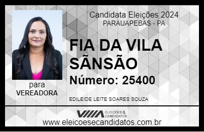 Candidato FIA DA VILA SÃNSÃO 2024 - PARAUAPEBAS - Eleições