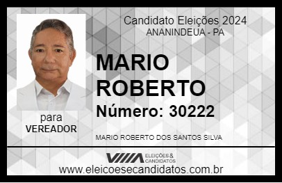 Candidato MARIO ROBERTO 2024 - ANANINDEUA - Eleições