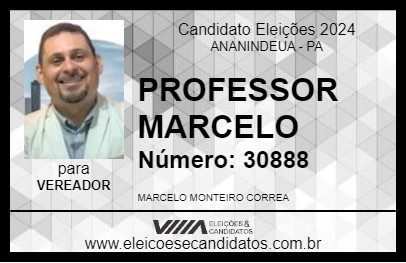 Candidato PROFESSOR MARCELO 2024 - ANANINDEUA - Eleições