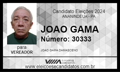 Candidato JOAO GAMA 2024 - ANANINDEUA - Eleições