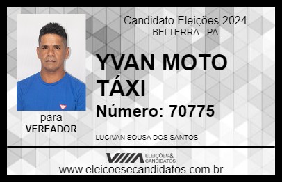 Candidato YVAN MOTO TÁXI 2024 - BELTERRA - Eleições