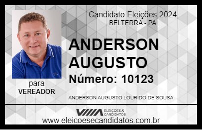 Candidato ANDERSON AUGUSTO 2024 - BELTERRA - Eleições